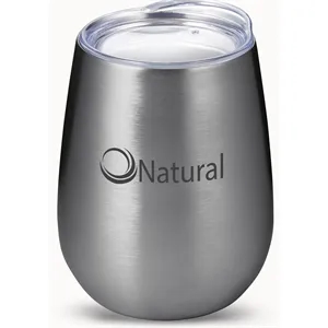 Prime Line 10oz Stemless Vacuum Wine Tumbler With Lid