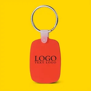 Oval Shaped Silicone Keychain