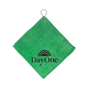 Prime Line Microfiber Golf Towel With Grommet And Hook