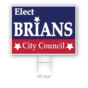 Coroplast Yard Sign - 18" x 24"