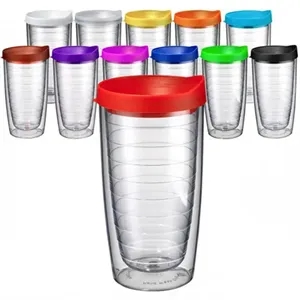 14oz Double Wall Clear Travel Tumbler