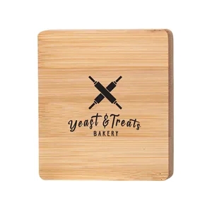 Square Bamboo Coaster with Bottle Opener (1 Color Imprint)