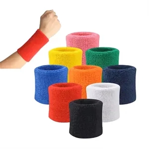 Personalized Colorful Sports Wristbands Sweat Bracers