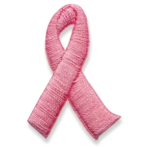 Pink Ribbon Applique Sticker Patch 3D