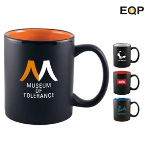 11 oz. Two-Tone Matted C-Handle Mug