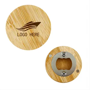 Sustainable Ecomagnet Bamboo Bottle Opener For Customized