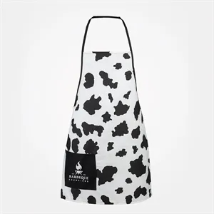 Single Pocket Cow Print Apron