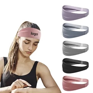 Elastic Nylon Cooling Silk Headband With Sweat Wicking