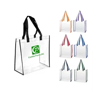 Custom Logo Custom Crystal Clear Transparent PVC Tote Bag