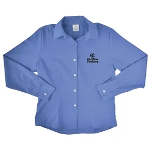 Embroidered Ladies Long Sleeve Twill Dress Shirt
