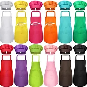 Adjustable Baking DIY Chef Hat Parent-Child Apron Set