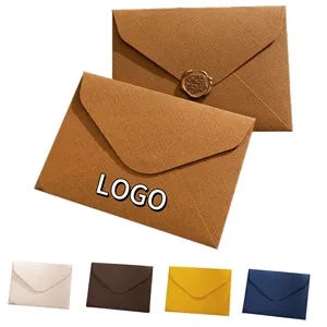 Vintage Linen Print Envelope