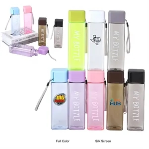 17 oz Portable Square BPA-Free Reusable Water Bottle