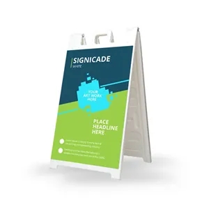 Signicade White Sidewalk Sign Package