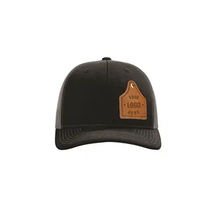 Cow-Tag Leather Patch Trucker Hat