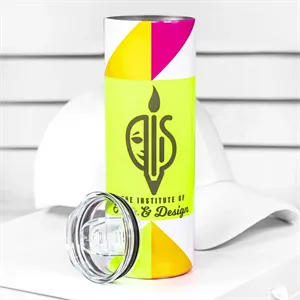 20 Oz. Custom Printed Fluorescent Neon Stainless Steel Tu...