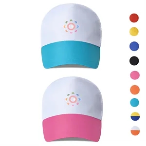 Unisex Colored Two Tone Plain Baseball Cap