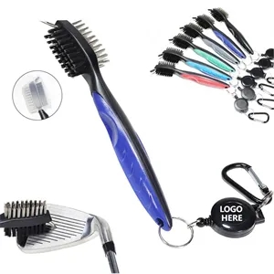 Golf Club Brush and Groove Cleaner with Carabiner
