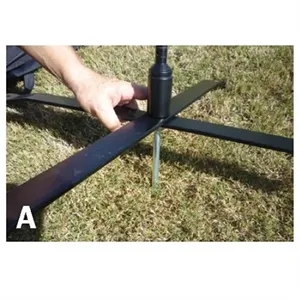 Metal Cross Bar Base 8.44 Lbs. / Chrome Stem w/ Ball Bearing