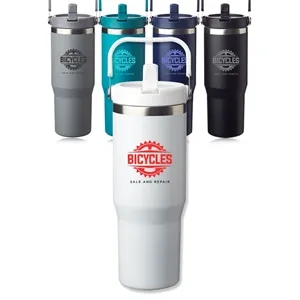 30 oz. Bronx Stainless Travel Mug with Carrying Handle