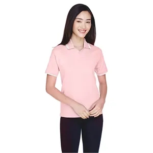 Devon & Jones Ladies' Tipped Perfect Pima Interlock Polo