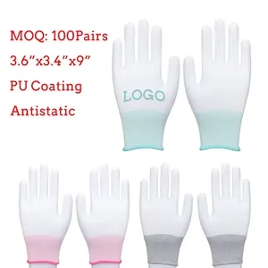 1 Pair Anti-static PU Nylon Machining Construction Gloves