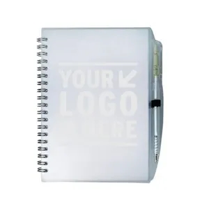 Custom Logo Color-Pro Spiral Unlined Notebook with Pen