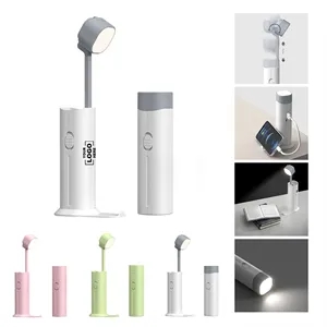 Custom Logo 5K Power Bank Adjustable Desk Lamp With Phone Stand