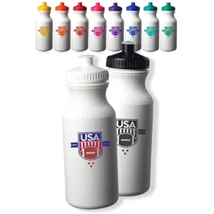 White Water Bottles with Push Cap - 20oz