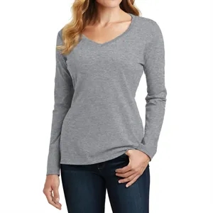 Port & Company® Ladies' Long Sleeve Fan Favorite V-Neck Tee