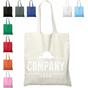 Custom Logo Natural Cotton Tote Bags, Lightweight Cloth Bags