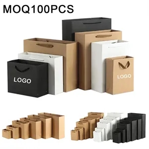 Kraft Paper Shopping Gift Retail Merchandise Bags W/Handles