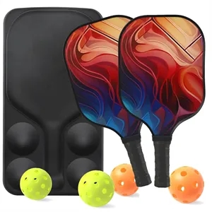 Carbon Fiber Pickleball Paddle & Ball Set w/ EVA Bag