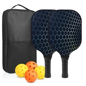 Carbon Fiber Pickleball Paddle & Ball Set w/ Zipper bag