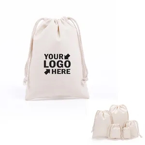 Custom Durable Promotional Cotton Canvas Drawstring Bag