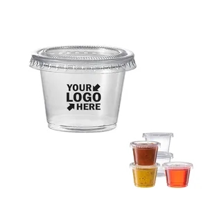 4 Oz Clear Disposable Condiment Cups With Lids