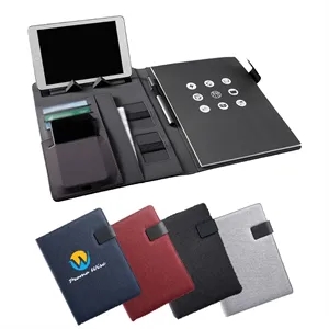 3 in 1 Padfolio Notebook Phone Stand USB Driver Organizer