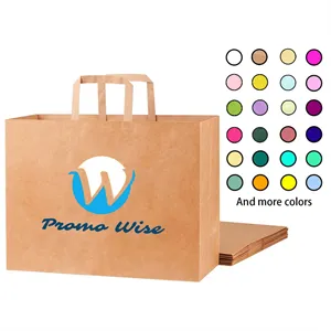 Large Kraft Paper Shopping Grocery Bags with Handles