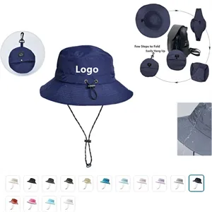 Custom Logo Foldable Waterproof Rain Sun Bucket Hat