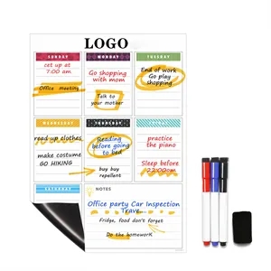 Magnetic dry erase board 12 x 19 inch refrigerator magnets.