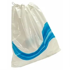 Plastic Drawstring Bags - White 18 x 20