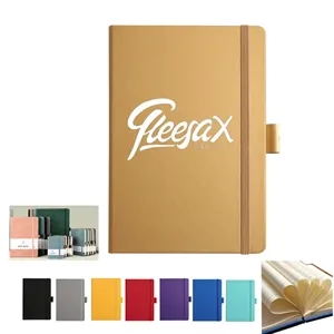 Custom Logo Hardcover PU Business Notebook With Elastic Band