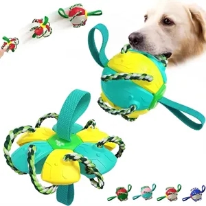 Dog Toys Soccer Ball & Frisbee with Grab Tab