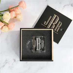 Engraved letter coffee cup-12 oz