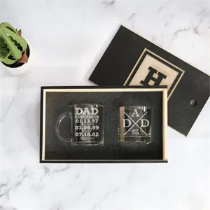 Engraved Whiskey Glass and Coffee Mug Gift Set