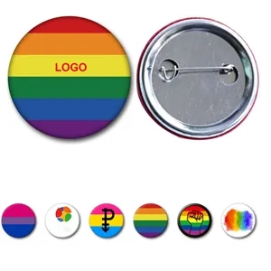 LGBT Rainbow Button Badge Gay Pride Pins