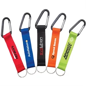 Polyester Strap with Carabiner Keychain