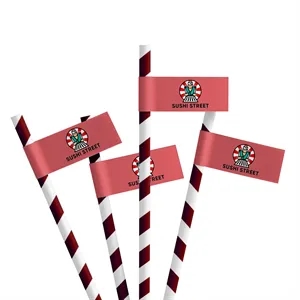 Straw Toothpick Flags Style A - 1.5" x 2.5"