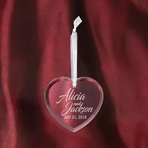 Heart Shape Glass Ornaments