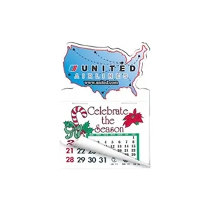 USA Shape Calendar Pad Sticker with Tear Away Calendar